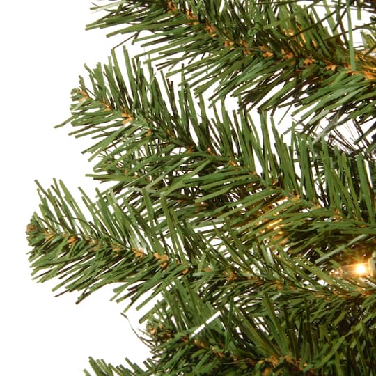 5 ft. Pre-Lit Montclair Spruce Entryway Potted Artificial Christmas Tree, Clear Lights